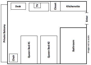 Building B First Floor Room Chart - Waves Oceanfront Resort