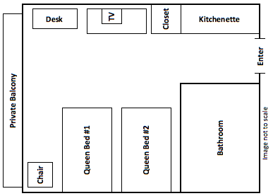 building c room diagram - Waves Oceanfront Resort