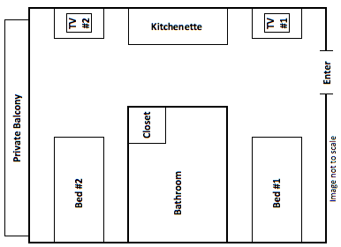 building E, F, H diagram layout - Waves Oceanfront Resort