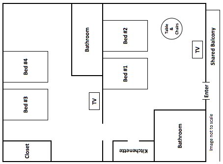 pine point suite diagram - Waves Oceanfront Resort